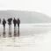 Family walking on beach